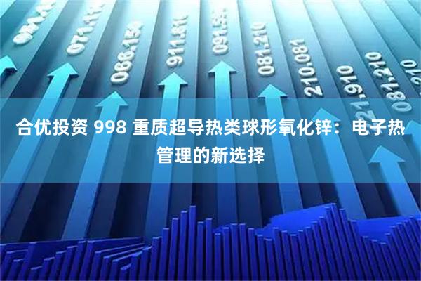 合优投资 998 重质超导热类球形氧化锌：电子热管理的新选择