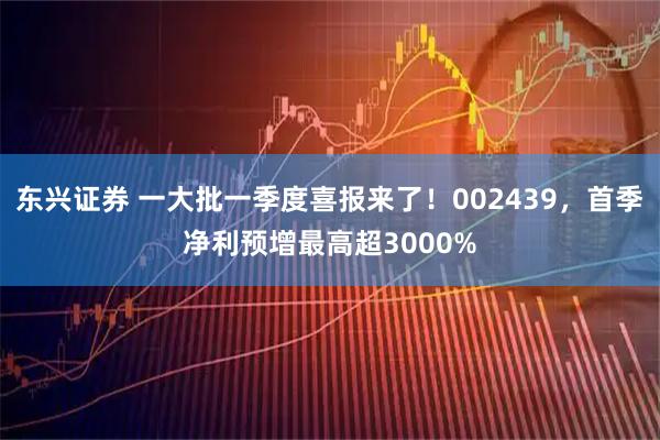 东兴证券 一大批一季度喜报来了！002439，首季净利预增最高超3000%