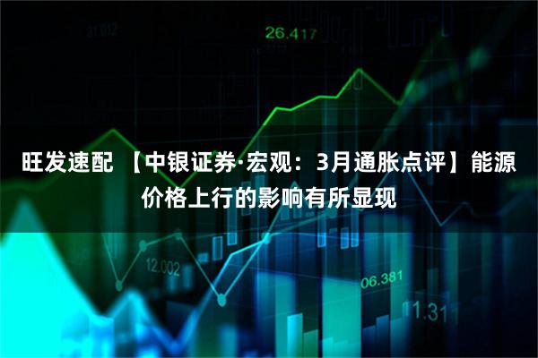 旺发速配 【中银证券·宏观：3月通胀点评】能源价格上行的影响有所显现