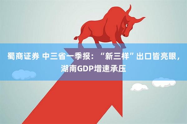 蜀商证券 中三省一季报：“新三样”出口皆亮眼，湖南GDP增速承压